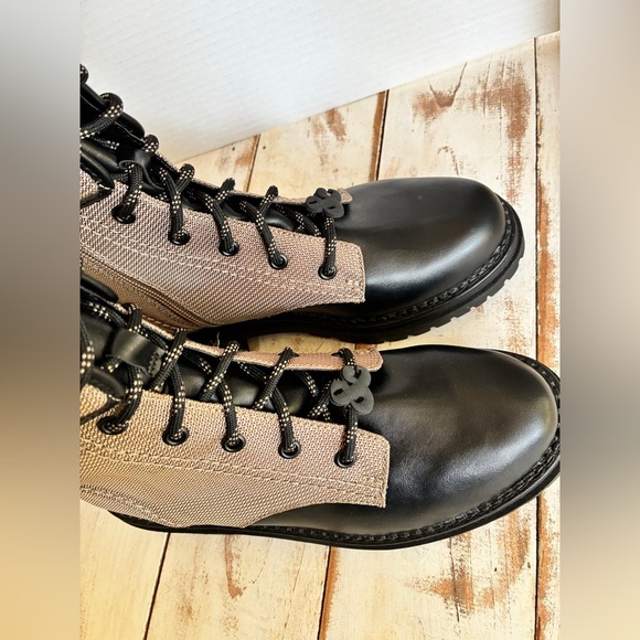 Sam & Libby Stella Embroidered Combat Boots lace up chic women’s sz 7.5 NWT - Picture 6 of 15